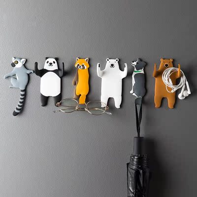 Lovely animal Fridge Hook Key Wall Crochet Holder Removable