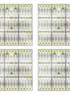Acrylic Sewing Ruler Grid Lines Double Colored Non Slip Quil