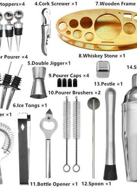 24x Mojito Cocktail Bar Shaker Mixer Maker Muddler Barware S