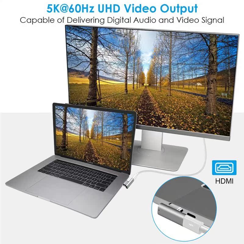 24pin Compatible for Thunderbolt 3 Magnetic Adapter 40Gbps