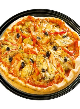26/28/32CM Carbon Steel Non-stick Pizza Baking Pan Mesh Tray