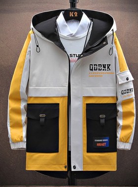 2021 Men Hooded Jacket Spring Autumn Men's Casual Street