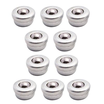 10Pcs 8mm Steel Conveyor Ball Sliver Transfer Bearing Unit R
