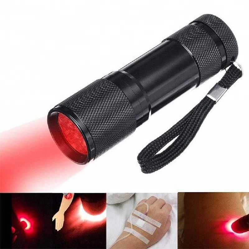 Mini Pocket Red LED Light Flashlight 700nm Powerful