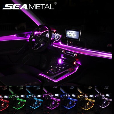 Car EL Neon Strip Light Car Ambient Light Sound Control Ligh
