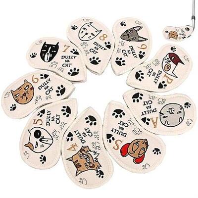 Golf Iron Head Covers Set Of 9 Cartoon Golf Club Covers Set
