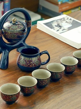 Ceramic stone grinding semi-automatic Tea Set,creative Kung