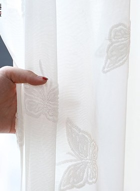 Hot Sales Home Decoration Drapes White Butterfly Sheer Wind