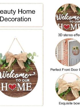 Wooden DIY Festival Doorplate Ornament Magnetic Letters