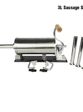 3L Horizontal Sausage Stuffer Filler Stainless Steel Homemad