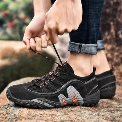 Summer Men Hiking Shoes Mesh Breathable Men Sneakers Outdoor