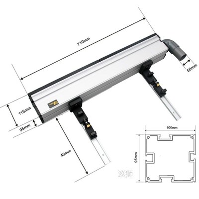 WORKBRO PRO DRILL PRESS TABLE Aluminium Profile Fence Integr
