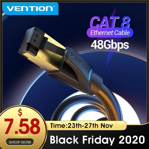 Vention Ethernet Cable RJ45 Cat8 Lan Cable SFTP 40Gbps 2000M