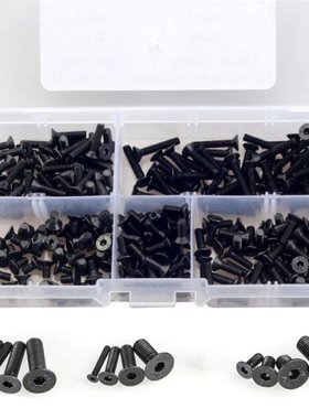 250PCS M3 Hex Hexagon Socket Countersunk Head Screws Assortm