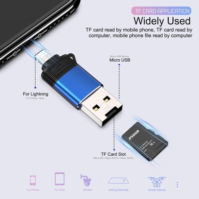 SD Card Reader OTG USB to Lightning Adapter Converter MIDI P