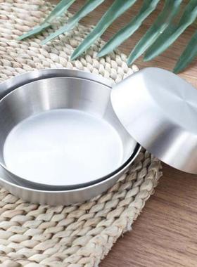 Bowl Tableware Stainless Steel Flat Bottom Serving Dish