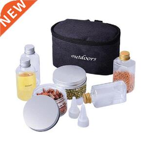 9Pcs Spice Cruets Set Salt Bottle BBQ Sauce Container