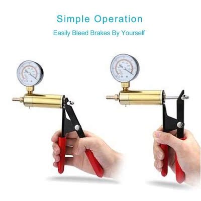 Hand Held Vacuum Pump Tester Set And Brake Bleeder Kit Car
