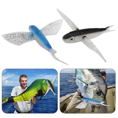 1PC Bionic Flying Fish Saltwater Fishing Lure For Kingfish/T