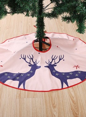 90cm Cloth Christmas Tree Skirt Round Santa Claus Snowmen El