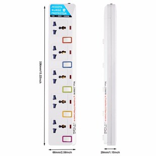 Extension Lead Power Strip Cord Individual Switched Outlet O