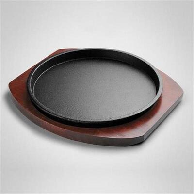 Round household iron plate plate Korean barbecue pan fried