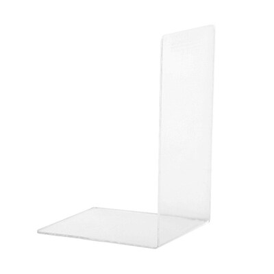 *1Pcs Clear Acrylic Bookends L-shaped Desk Organizer Desktop