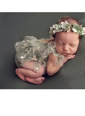 Newborn Photography Props Accessories Girl Outfit Hat Set Ba