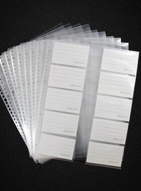 20sheets/lot  A4 30holes Loose Leaf  ds Collection Bag, Clea