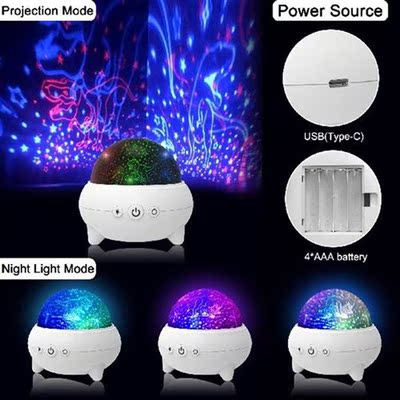Dinosaur Projection Nightlight Rotating LED Projection