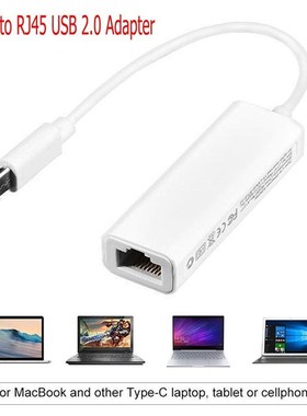 1Pc USB-C Type C to RJ45 USB 2.0 Adapter USB RJ45 Lan Ethern