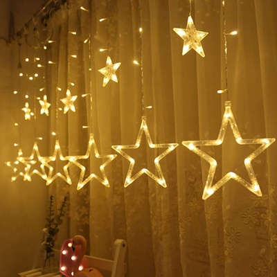 newnew 2.5*0.9M Twinkle Stars 138 LED String Lights Outdoor