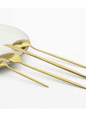 30Pcs Mtte Gold Tblewre Stinless Steel Dinnerwre Set C