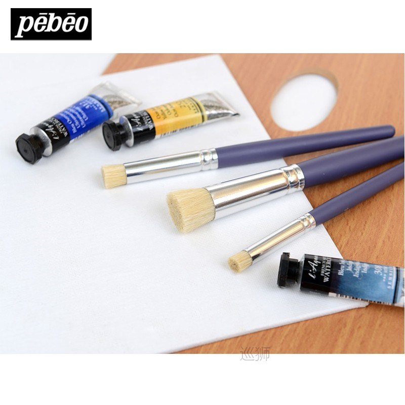3pcs/set hight quality Pebeo Bristles brush Fabric /Deco pai