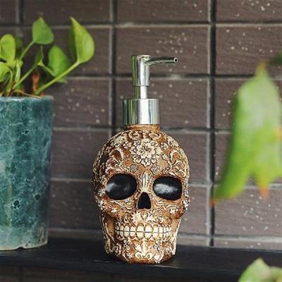 Skull Soap Dispenser Bottle Refill Pump Halloween Decor