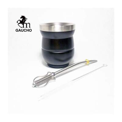 1 Set/Lot Yerba Mate Calabash Gourds Stainless 150 ML Delic
