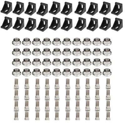 4040 Aluminum Profile Connector Set: 20pcs 4040 Corner Brack
