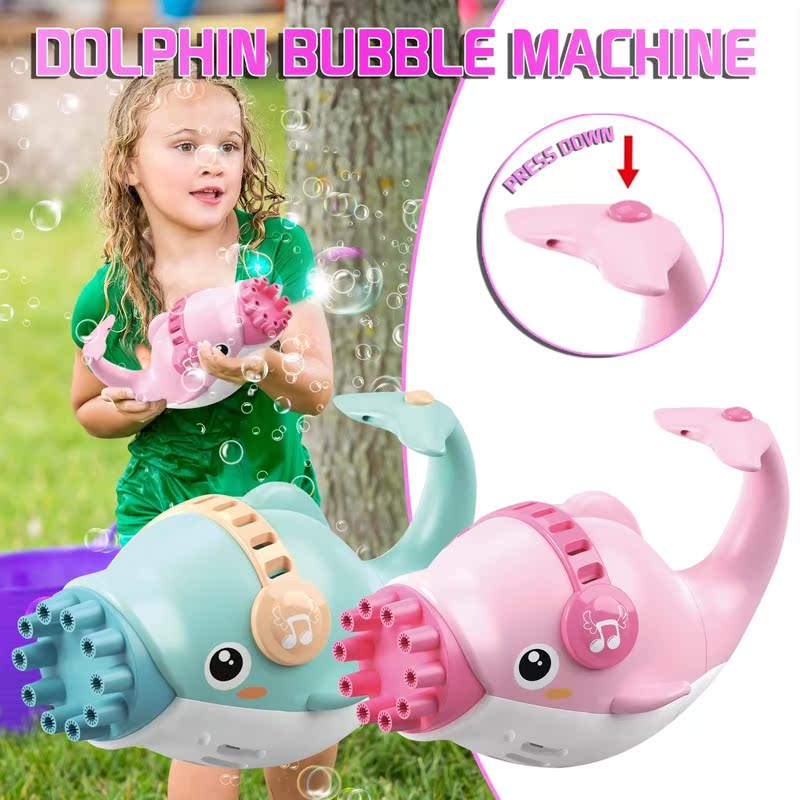 2021 Gatling Cute Dolphin Bubble Machine Multifunctional