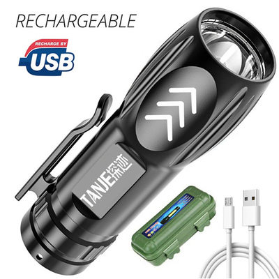 LED Powerful Flashlight USB Rechargeable Torch Lantern