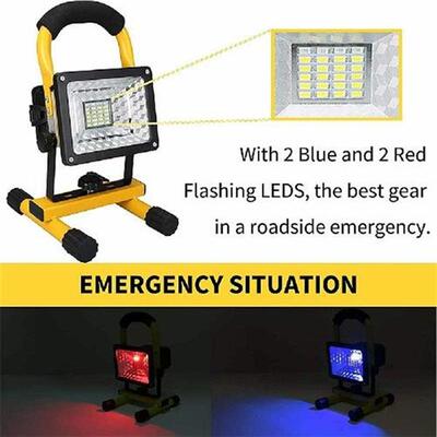 30W Reflector LED Projector Flood Light Rechargeable Spotlig