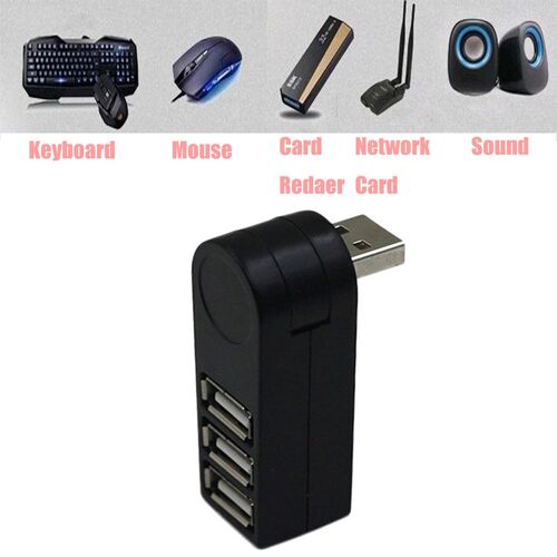 Mini 3.0 Port Multiple HUB Adapter Multi USB HUB Splitter Fo