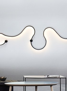modern curve LED wall lamp snakelike S shape fixtures lights