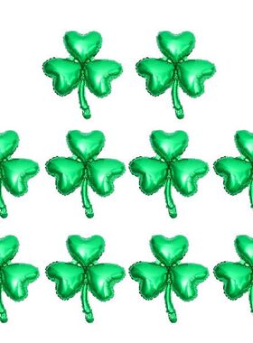 10Pcs Shamrock Balloons Stylish St. Patrick's Day Ba