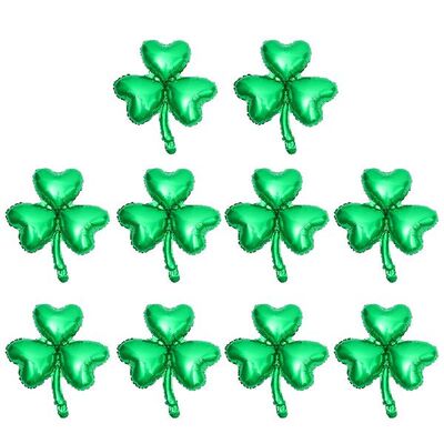 10Pcs Shamrock Balloons Stylish St. Patrick's Day Ba