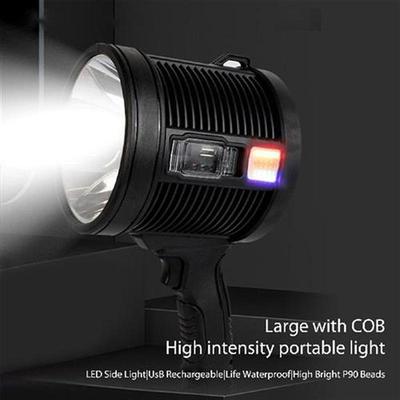 USB LED Spot Light Handheld Solar Warning Light Flashlights