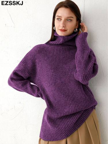 cashmere Autumn Winter highneck thick oversize Sweater pullo