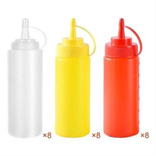 8Pcs Portable Sauce Bottles Salad Condiment Bottles 250ml