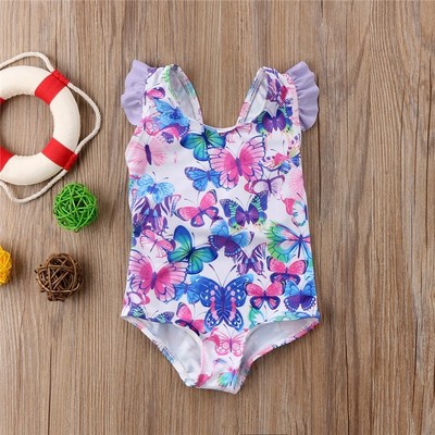 Toddler Kids Swimwear Baby Girls Swimsuit One-piece Bikini C
