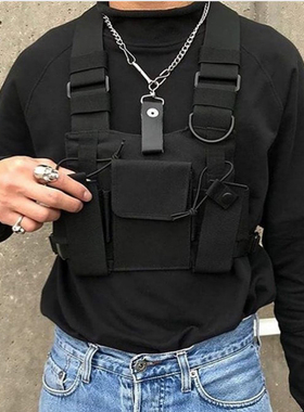 Functional Tactical Chest Bag  Fashion Bullet Hip Hop Vest S