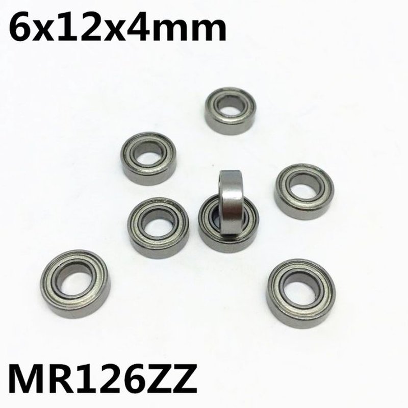 10Pcs MR126ZZ L-1260ZZ 6x12x4 mm Deep Groove Ball Bearing Mi